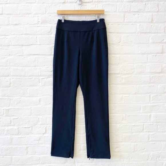 Good American || The Exec Pant Stretch Ankle Zip Work Trouser Black 3 NWT - Picture 1 of 10